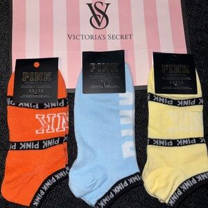 Victoria's Secret PINK Women's Casual Socks - Colorful Trio